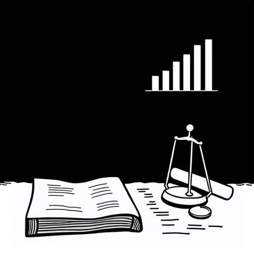 A stylized image representing legal documents and financial charts.